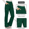 Cherokee Women’s Mid Rise Straight Leg Pull-on Pant(Hunter Green)