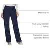 Cherokee Women’s Mid Rise Straight Leg Pull-on Pant(Navy)