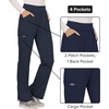Cherokee Women’s Mid Rise Straight Leg Pull-on Pant(Navy)