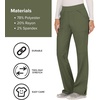 Cherokee Women’s Mid Rise Straight Leg Pull-on Pant(Olive)