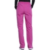 Cherokee Women’s Mid Rise Straight Leg Pull-on Pant(Shocking Pink)