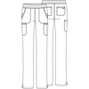 Cherokee Women’s Mid Rise Straight Leg Pull-on Pant(Shocking Pink)