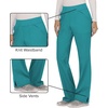 Cherokee Women’s Mid Rise Straight Leg Pull-on Pant(Teal Blue)
