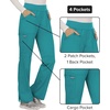 Cherokee Women’s Mid Rise Straight Leg Pull-on Pant(Teal Blue)