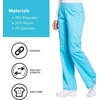 Cherokee Women’s Mid Rise Straight Leg Pull-on Pant(Turquoise)