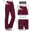 Cherokee Women’s Mid Rise Straight Leg Pull-on Pant(Wine)