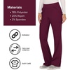 Cherokee Women’s Mid Rise Straight Leg Pull-on Pant(Wine)