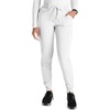 Cherokee Atmos Mid Rise Scrub Pants for Women Pull-On Jogger 4 Pockets(White)