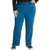 Cherokee Atmos Scrub Pants for Women Straight Leg Pull-On Mid Rise(Caribbean Blue)