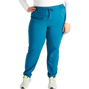 Cherokee Atmos Mid Rise Scrub Pants for Women Pull-On Jogger 4 Pockets(Caribbean Blue)