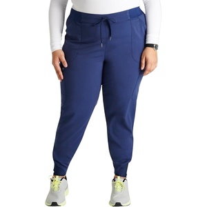 Cherokee Atmos Mid Rise Scrub Pants for Women Pull-On Jogger 4 Pockets(Navy)