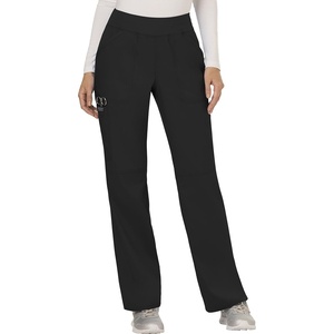 Cherokee Women’s Mid Rise Straight Leg Pull-on Pant(Black)