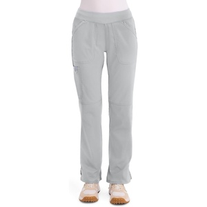 Cherokee Women’s Mid Rise Straight Leg Pull-on Pant(Grey)