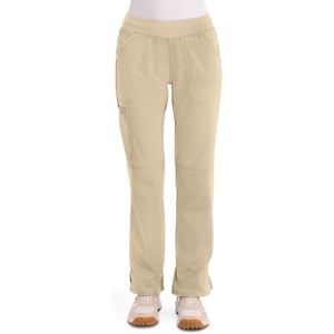 Cherokee Women’s Mid Rise Straight Leg Pull-on Pant(Khaki)