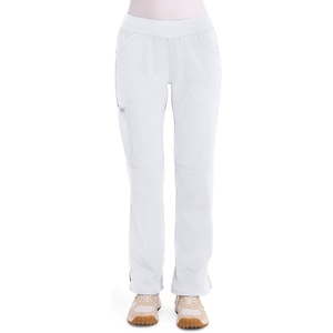 Cherokee Women’s Mid Rise Straight Leg Pull-on Pant(White)