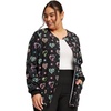 Cherokee Printed Snap Front Womens Scrub Jacket with 2 Pockets(Care Flor-all)