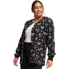 Cherokee Printed Snap Front Womens Scrub Jacket with 2 Pockets(Care Flor-all)