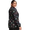 Cherokee Printed Snap Front Womens Scrub Jacket with 2 Pockets(Care Flor-all)