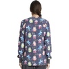 Cherokee Printed Snap Front Womens Scrub Jacket with 2 Pockets(Science Friends)