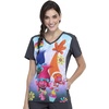 Tooniforms V-Neck Women Scrub Top Modern Classic Fit(Musical Genius)