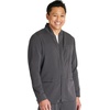 Cherokee Atmos Scrub Jacket for Men Zip Front Stand Up Collar 3 Pockets(Pewter)