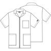 Cherokee Men’s Zip Up Jacket, Traditional Fit Lapel Collar with Half Sleeves 4300(Ciel)