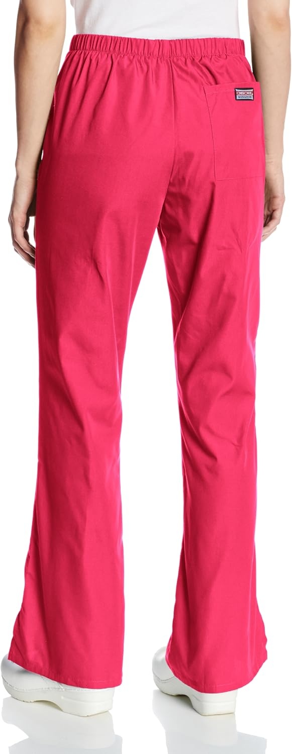 image:imageCherokee WW Originals Scrub Pants for Women Flare Leg 3 PocketsRaspberry