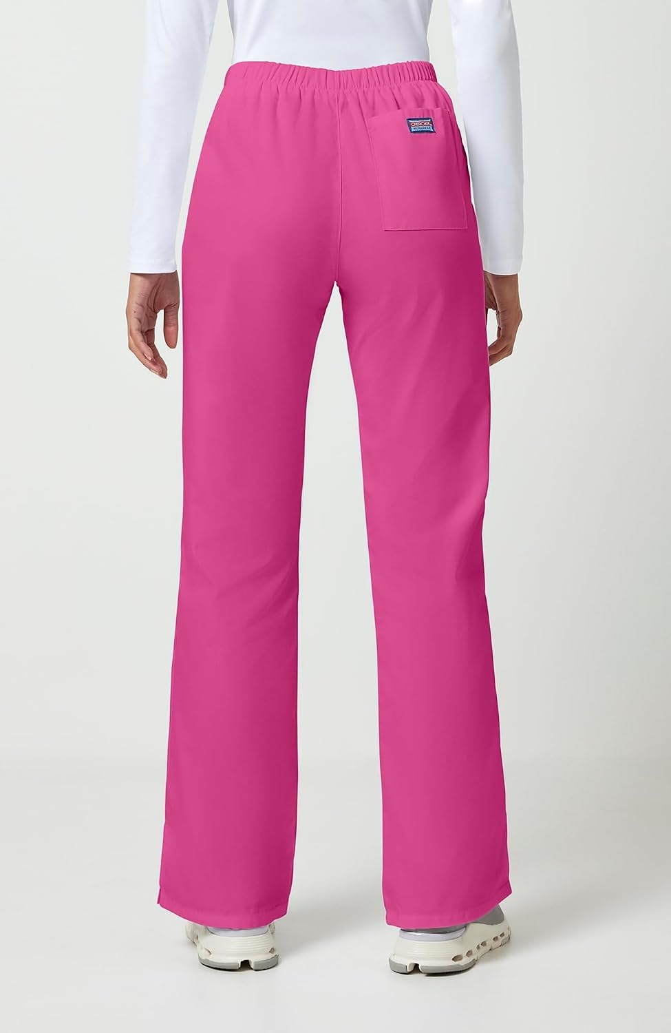 image:imageCherokee WW Originals Scrub Pants for Women Flare Leg 3 PocketsShocking Pink