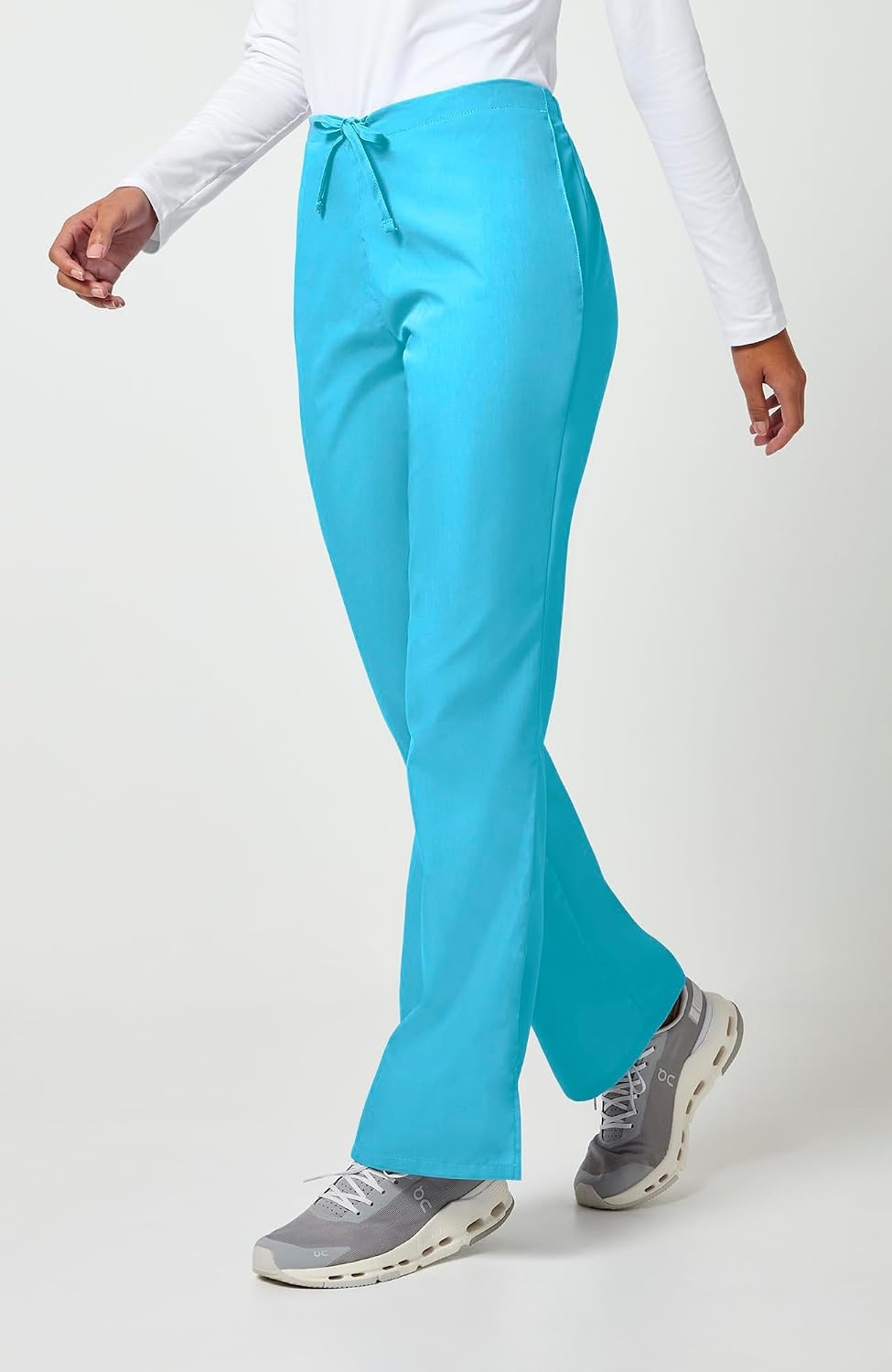 image:imageCherokee WW Originals Scrub Pants for Women Flare Leg 3 PocketsTurquoise