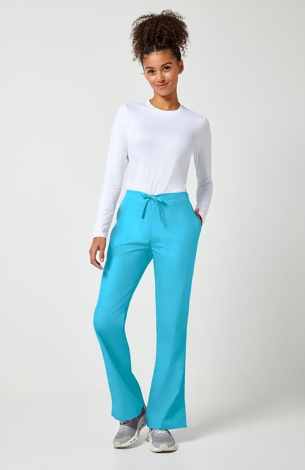 image:imageCherokee WW Originals Scrub Pants for Women Flare Leg 3 PocketsTurquoise