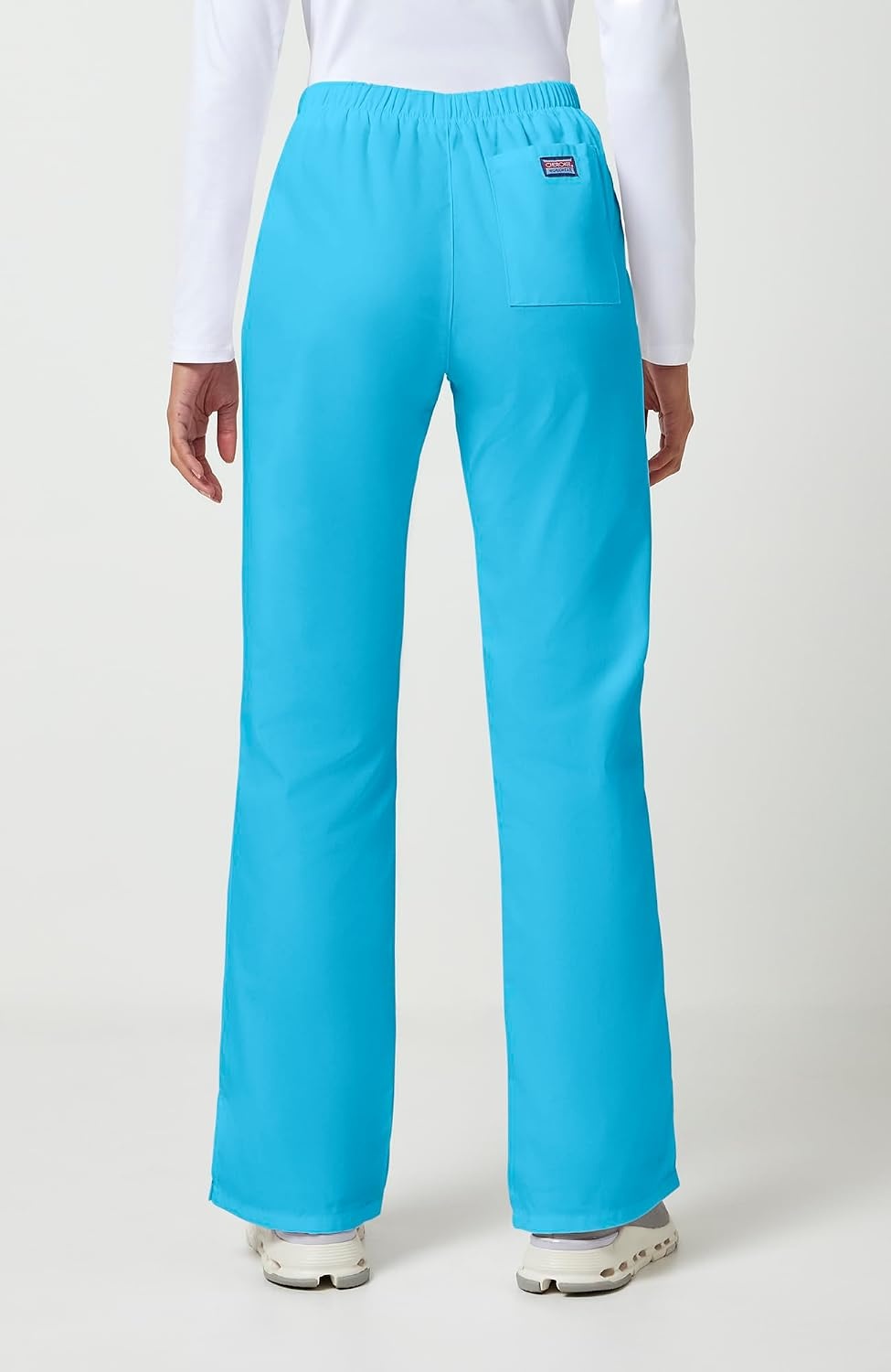 image:imageCherokee WW Originals Scrub Pants for Women Flare Leg 3 PocketsTurquoise