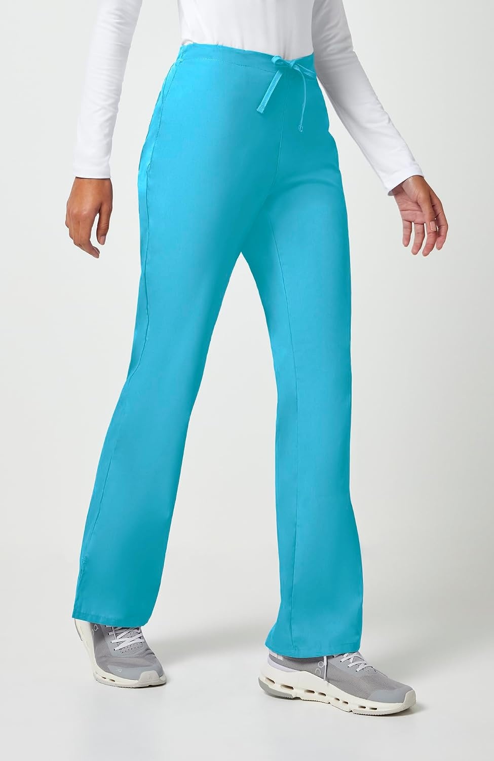 image:imageCherokee WW Originals Scrub Pants for Women Flare Leg 3 PocketsTurquoise