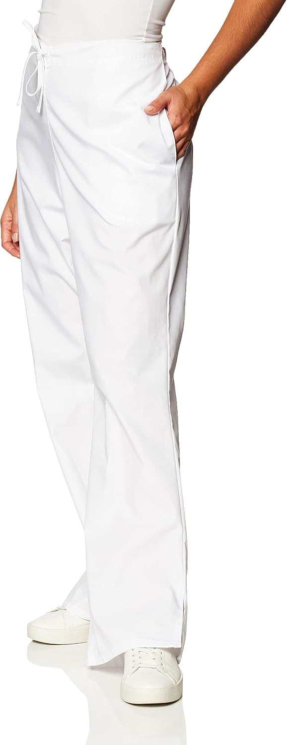image:imageCherokee WW Originals Scrub Pants for Women Flare Leg 3 PocketsWhite