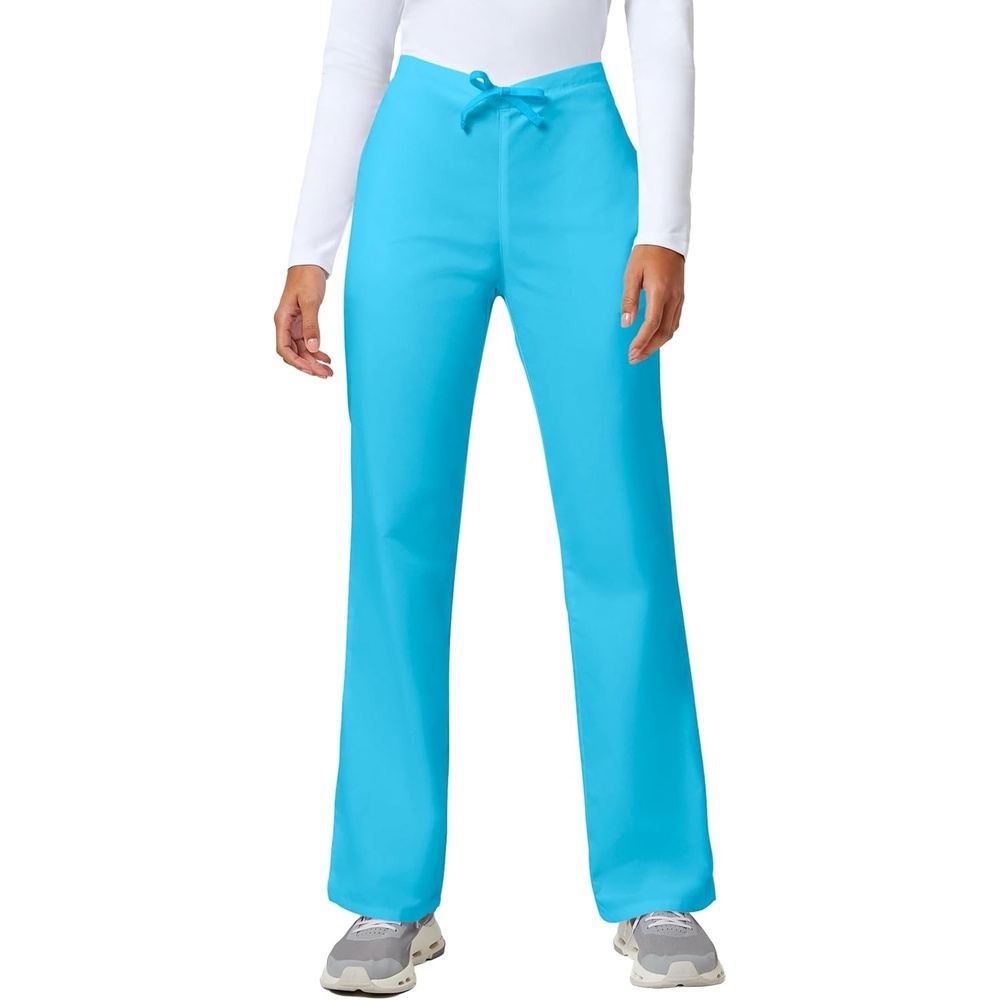 image:imageCherokee WW Originals Scrub Pants for Women Flare Leg 3 PocketsTurquoise