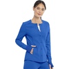 Cherokee Euphoria Women Warm Up Scrubs Jacket Snap Front 4 Pockets(Royal)