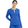 Cherokee Euphoria Women Warm Up Scrubs Jacket Snap Front 4 Pockets(Royal)