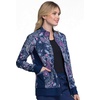 Cherokee Flexibles Women Warm Up Scrubs Jacket Zip Front Knit Panel CK308(Pineapple Paisley)