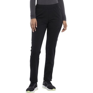 Cherokee Euphoria Women Scrubs Pant Mid Rise Tapered Leg Drawstring CK140A(Black)