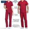 Cherokee Genuine Men and Women V-Neck Printed Top 4 Pockets(Dabbling in Paint)