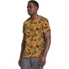 Cherokee Genuine Men and Women V-Neck Printed Top 4 Pockets(Happy Pumpkins)