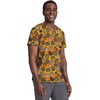 Cherokee Genuine Men and Women V-Neck Printed Top 4 Pockets(Happy Pumpkins)