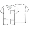 Cherokee Genuine Men and Women V-Neck Printed Top 4 Pockets(Night Webs)