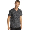 Cherokee Genuine Men and Women V-Neck Printed Top 4 Pockets(Sea Sketch)
