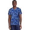 Cherokee Genuine Men and Women V-Neck Printed Top 4 Pockets(Halftone Camo)