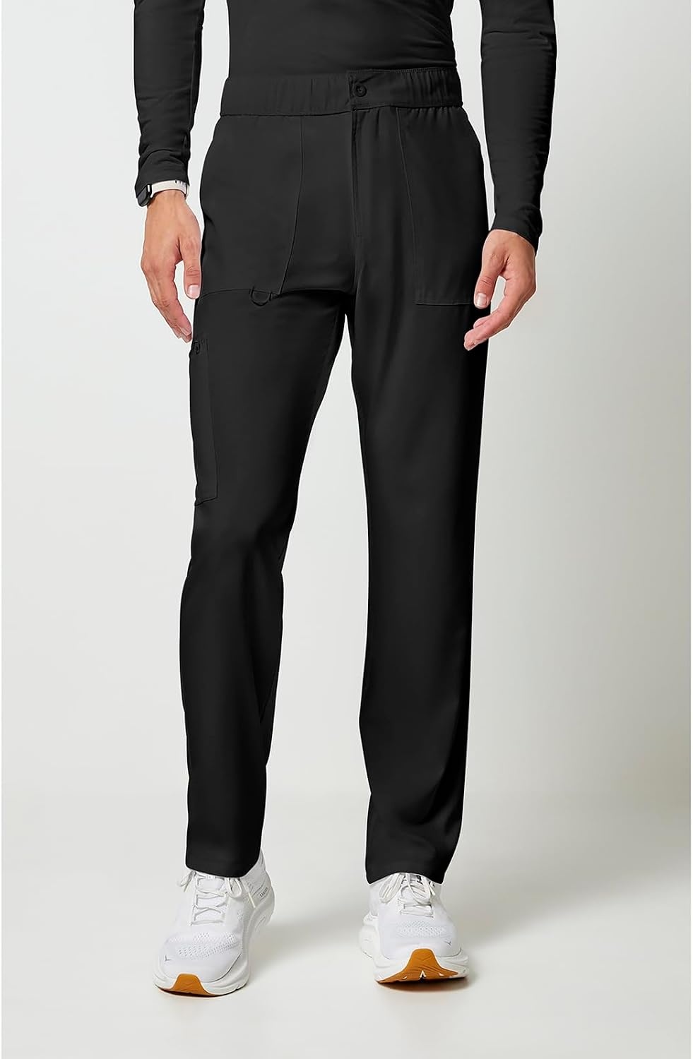 image:imageCherokee Allura Mens Mid Rise Straight Leg Scrub Pant with 5 PocketsBlack