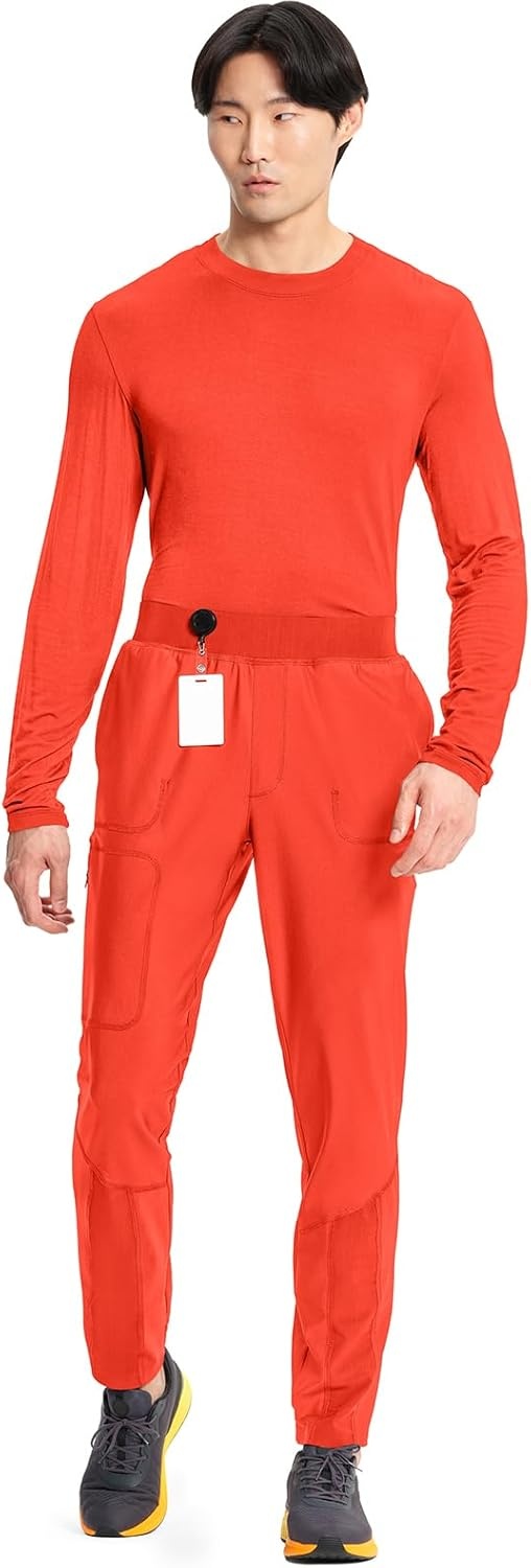 image:imageCherokee Kinetic Mens Jogger Scrub Pants Natural Rise Scrubs 4 PocketsFire Bird