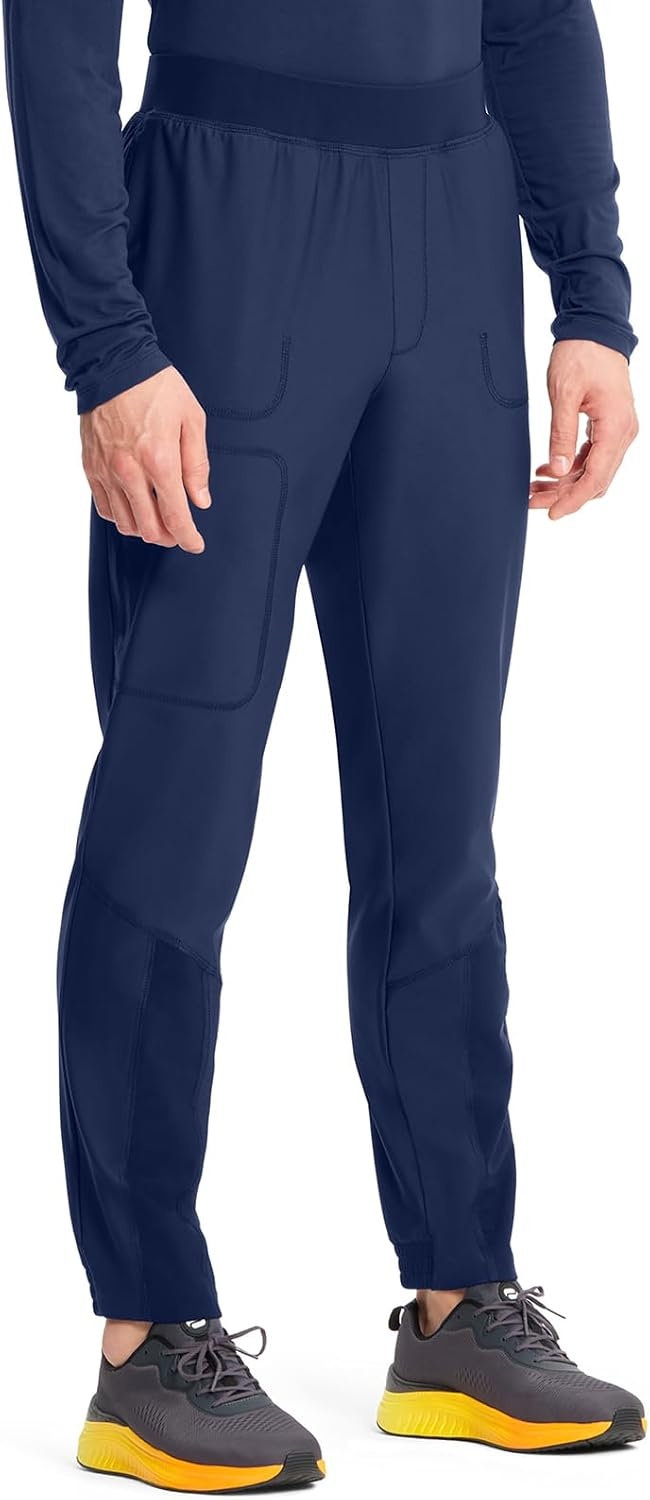 image:imageCherokee Kinetic Mens Jogger Scrub Pants Natural Rise Scrubs 4 PocketsNavy