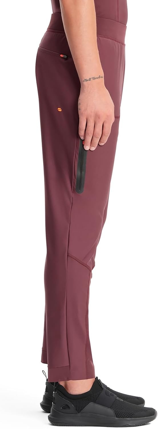 image:imageCherokee Kinetic Mens Jogger Scrub Pants Natural Rise Scrubs 4 PocketsPewter