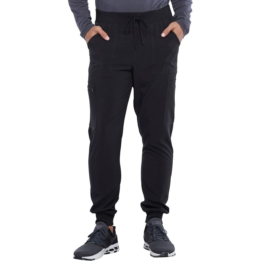 image:imageCherokee Allura Mens Mid Rise Jogger Scrub Pant with 6 PocketsBlack