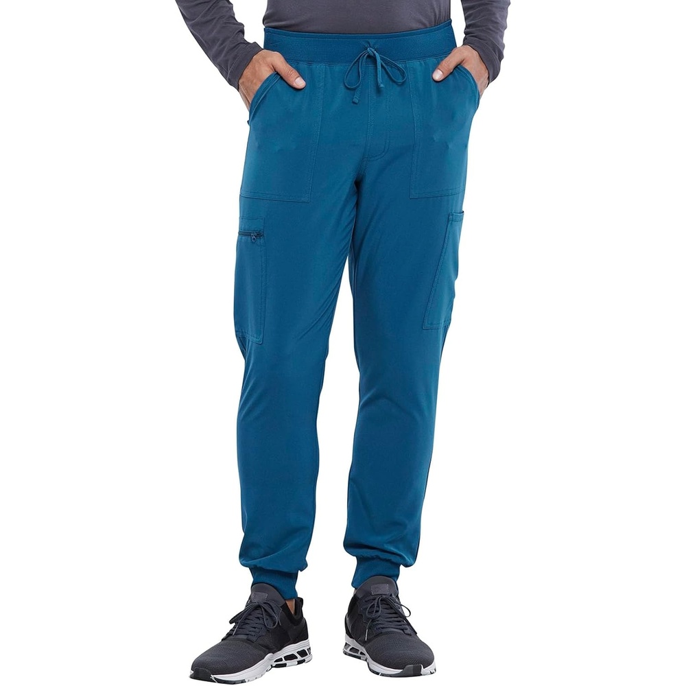 image:imageCherokee Allura Mens Mid Rise Jogger Scrub Pant with 6 PocketsCaribbean Blue